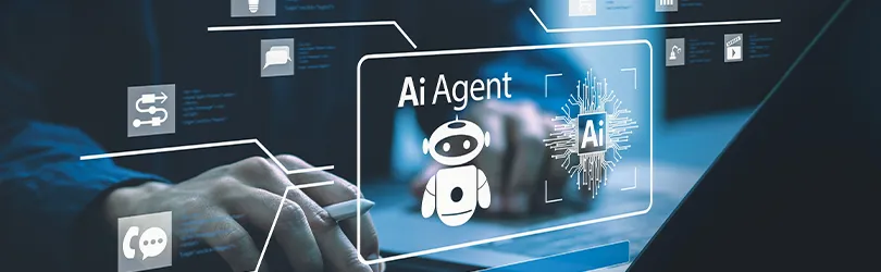 Entwickler:in erstellt einen KI-basierten Workflow – typische Szene einer AI Automation Agency bei der Arbeit mit intelligenten Agenten